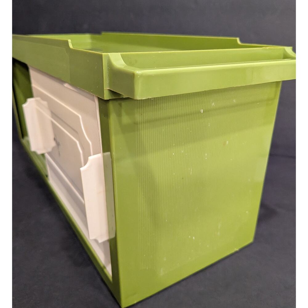 Storage Cabinet Kitchen Bathroom Retro 1960s 1970s Green Plastic Wall Hanging - Picture 9 of 15